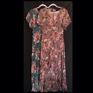 Floral High low Dresses - Set of Two